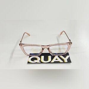 - QUAY AUSTRALIA The Kween Blue Light Glasses - Crystal Oat/Clear